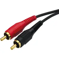 Monacor AC-300G câble audio 3 m 2 x RCA Noir