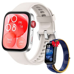 Montre Connectée HUAWEI Watch Fit 3 Blanc + BAND 9 Offert