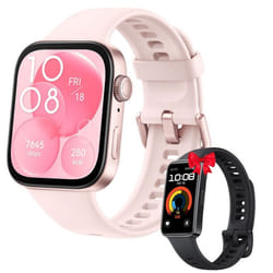 Montre Connectée HUAWEI Watch Fit 3 Rose + BAND 9 Offert