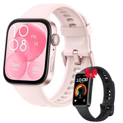 Montre Connectée HUAWEI Watch Fit 3 Rose + BAND 9 Offert