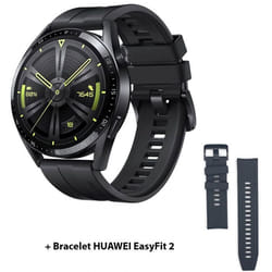 Montre Connectée HUAWEI Watch GT3 46MM Sport - Noir + Bracelet HUAWEI EasyFit 2