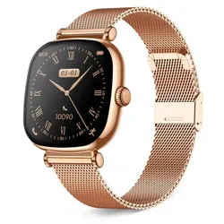 Montre Connectée KSIX Iria AMOLED 1,7" / Bracelets en métal et silicone / Gold