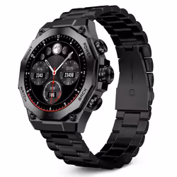 Montre Connectée KSIX Titanium - Écran AMOLED multi-touch 1.43" (466 x 466 pixels) - Connectivité Sans Fil: Bluetooth 5.3 + B ...