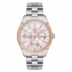 Montre Femme Bigotti BG.1.10340-3 - Forme : Ronde - Affichage : Analogique - Couleur bracelet : Argent - Matière bracelet : A ...