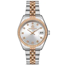 Montre Femme Bigotti Argent Et Rose Gold (BG.1.10293-3)