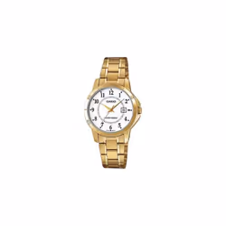 Montre femme CASIO LTP-V004G-7BUDF - Acier inoxydable- Fermoir triple - Résistance à l'eau - Taille du boîtier : 35,2 x 30,2  ...