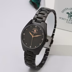 Montre Femme POLO SANTA BARBARA - Forme: Ronde - Type d'affichage: Analogique - Mouvement: Quartz - Matière Bracelet: Acier I ...