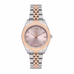 Montre Femme Polo Santa Barbara -  Forme Ronde - Affichage Analogique - Couleur bracelet Silver - Matière bracelet Silver - M ...