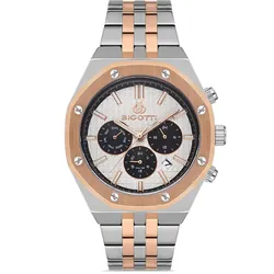 Montre Homme Bigotti Argent Et Rose Gold (BG.1.10332-3)