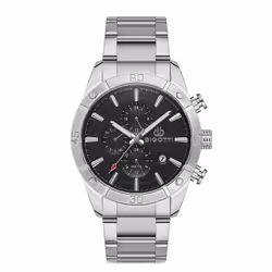 Montre Homme Bigotti BG.1.10350-2 -  Forme Ronde - Affichage Analogique - Couleur bracelet : Silver - Matière bracelet : Acie ...