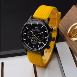 Montre homme BIGOTTI - Affichage: Analogique - Forme: Ronde  - Silicone - Couleur: Jaune