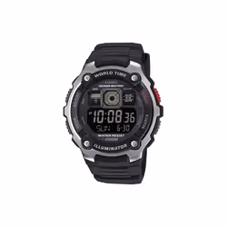 Montre Homme CASIO - Affichage: digital - Forme: Ronde - Chronomètre:   1/100 s - Type de mouvement de montre: Quartz - Résis ...