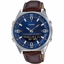 Montre pour Homme Casio - Affichage: Analogique - Forme: Ronde - Mouvement à quartz - 3 alarmes quotidiennes - Fonction d'heu ...