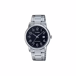 Montre Homme CASIO -  Affichage: Analogique - Forme: Ronde - Résistance à l'eau - Affichage de la date - Bande d'acier inoxyd ...