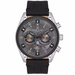 Montre Homme DANIEL KLEIN - Forme: Ronde - Type d'affichage: Analogique - Matière bracelet: Cuir - Matière Boitier: Acier - M ...