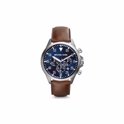 Montre homme Michael Kors MK8362 en cuir brun, livrée avec le manuel d’utilisation et la garantie internationale de fabricant ...