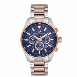 Montre Homme Sergio Tacchini ST-1-10094-3 - Forme: Ronde - Type d'affichage : Analogique - Couleur bracelet: Silver - Matière ...