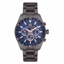 Montre Homme Sergio Tacchini ST-1-10094-5 - Forme : Ronde - Type d'affichage : Analogique - Couleur bracelet : Gris - Matière ...
