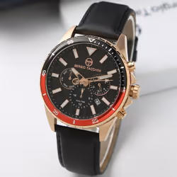 Montre Homme SERGIO TACCHINI - Forme: Ronde - Affichage: Analogique - Mouvement: Miyota JP25-4.5 - Matière Bracelet: Cuir - M ...