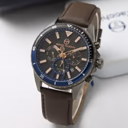 Montre Homme SERGIO TACCHINI - Forme: Ronde - Affichage: Analogique - Mouvement: Miyota JP25-4.5 - Matière Bracelet: Cuir - M ...