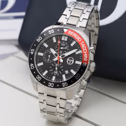 Montre Homme SERGIO TACCHINI - Forme: Ronde - Affichage: Analogique - Mouvement: Quartz VD37 - Matière Bracelet: Acier inoxyd ...