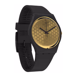 Montre Mixte Swatch Arthur GB323 - Mouvement Quartz - Etanche 30mètres - Fermoir et Boitier en Plastique - Bracelet en Silico ...