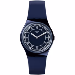 Montre Mixte Swatch Blue Ben GN254 - Fonctions Heure - Mouvement Quartz - Étanche 3 Bar - Matière du bracelet Silicone - Type ...