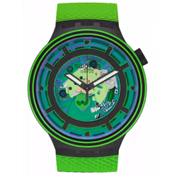 Montre Mixte Swatch COME IN PEACE ! SB01B125 - Fonctions Date & Heure, Chrono - Mouvement Quartz - Étanche 3 Bar - Matière du ...