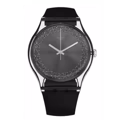 Montre Mixte Swatch DARKSPARKLES SUOB156 - Fonctions: Heure - Mouvement Quartz - Étanche 3 Bar - Matière du bracelet Silicone ...