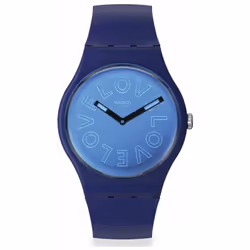 Montre Mixte Swatch Love to Go Around - Mouvement Quartz - Etanche 30 mètres - Bracelet en Silicone - Fermoir Boucle - Couleu ...
