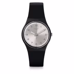 Montre Mixte Swatch Silver Friend Too GB287 - Matériau du boîtier Plastique - Matériaux du bracelet Silicone - Mouvement Quar ...