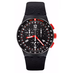 Montre Mixte Swatch STAND HALL SUSB411 - Fonctions Chrono, Date & heure, Lumineux - Mouvement Quartz - Étanche 3 Bar - Matièr ...