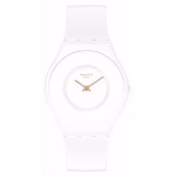 Montre Mixte Swatch TICK DIFFERENT BLANCA SS09W100 - Fonctions Heure, Etanchéité, Lumineux - Mouvement Quartz - Étanche 30 mè ...