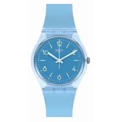 Montre Mixte Swatch TURQUOISE TONIC SO28S101 - Mouvement Quartz - Etanche 30 mètres - BRACELET et Boîtier en Matériau biosour ...