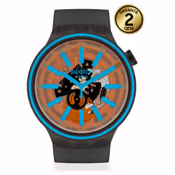 Montre Pour Homme Swatch Fire taste S027B112 - Fonctions: Heure - Mouvement Quartz - Étanche 3 Bar - Matière du bracelet Sili ...