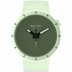 Montre Swatch FOREST - Mouvement Quartz - Etanche 30 mètres - Bracelet en Silicone - Fermoir : Demi Boucle - Couleur Vert - C ...