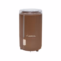 Moulin à café LEXICAL - Puissance: 200Watts - Capacité: 50gr - Lames et coupelle en acier inoxydable - Interrupteur de sécuri ...
