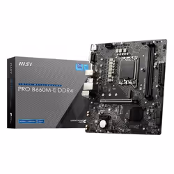 La MSI B660M-E PRO DDR4 est conçue pour accueillir les processeurs Intel Core sur socket LGA 1700. Elle permettra l'assemblag ...