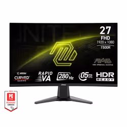 MSI MAG 276CXF, 68,6 cm (27"), 1920 x 1080 pixels, Full HD, LCD, 0,5 ms, Noir