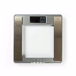 Nedis PESC120DCT, Pèse-personne électronique, 180 kg, 100 g, Argent, Verre, LCD