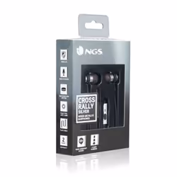 NGS CROSS RALLY Casque Avec fil Ecouteurs Musique Noir, Métallique