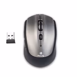 NGS FRIZZ DUAL, Ambidextre, Optique, RF sans fil + Bluetooth, 1600 DPI, Noir, Argent