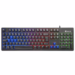 NGS GKX-300, Taille réelle (100 %), Avec fil, USB, LED, Noir