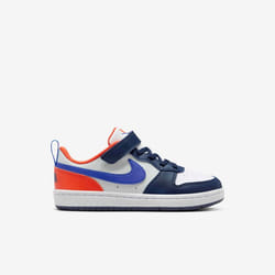 Nike Enfant - Nike Court Borough Low Recraft - bleu marine/orange équipe