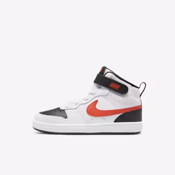 Nike Enfant - Nike Court Borough Mid 2 - Blanc/Noir/Rouge université