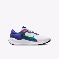 Nike Enfant - Nike Revolution 7 - Blanc/Violet persan/Bleu marine/Vert stade