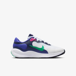 Nike Enfant - Nike Revolution 7 - Blanc/Violet persan/Bleu marine/Vert stade