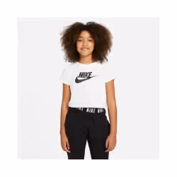 Nike Enfant -T-Shirt Enfant plus âgé G NSW TEE CROP FUTURA – Blanc