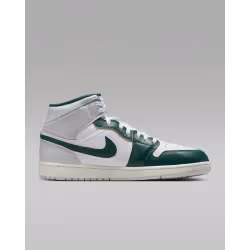Nike Homme - Air Jordan 1 Mid SE - Blanc/Gris neutre/Vert oxydé