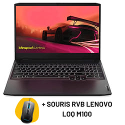 Ordinateur Portable Lenovo IdeaPad Gaming 3 15" Ryzen 5, 32Go, RTX 2050, Noir